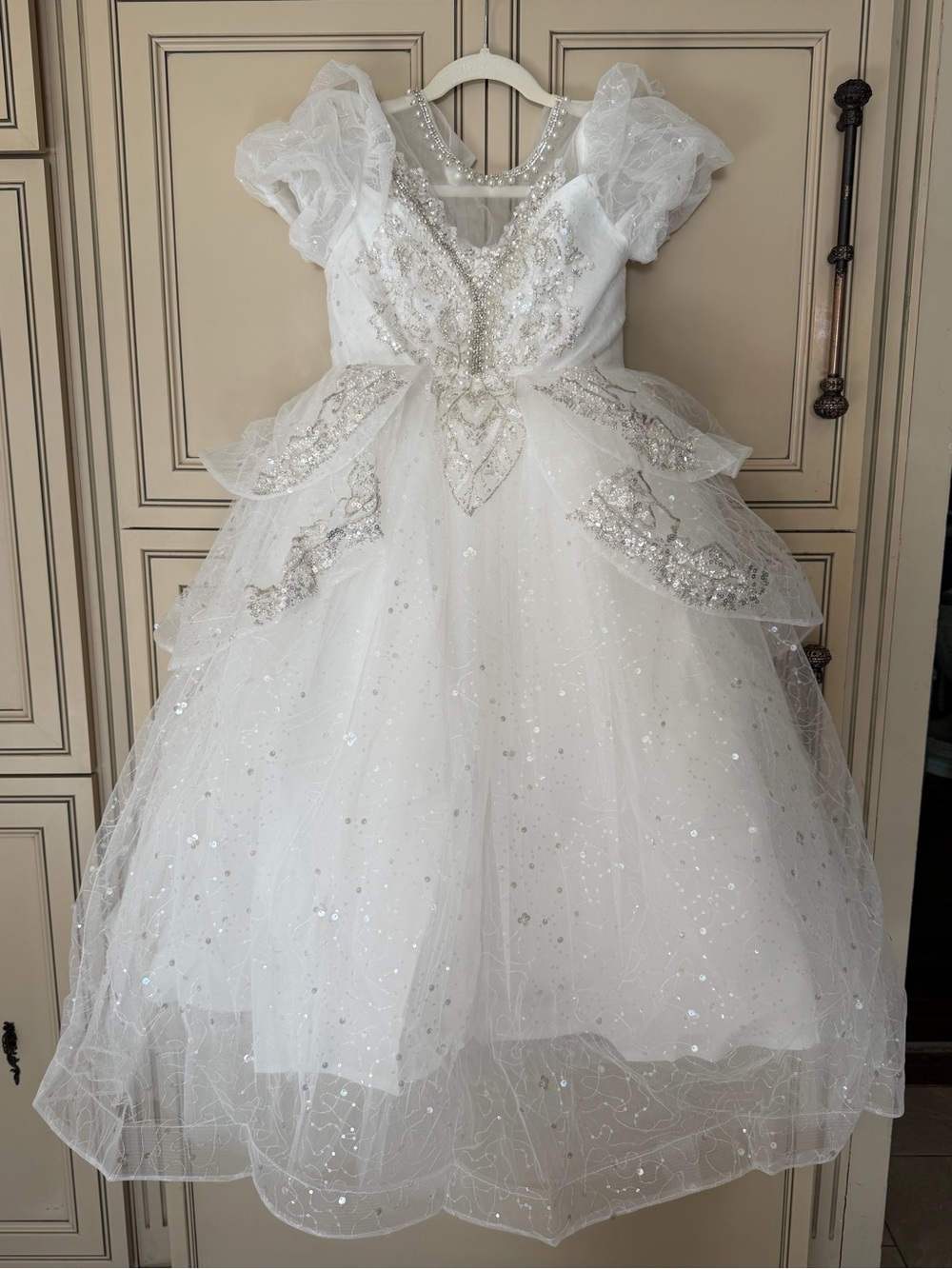 Fairy Tale Princess Ball Gown Dress Flower Girl Wedding Cinderella Halloween Med